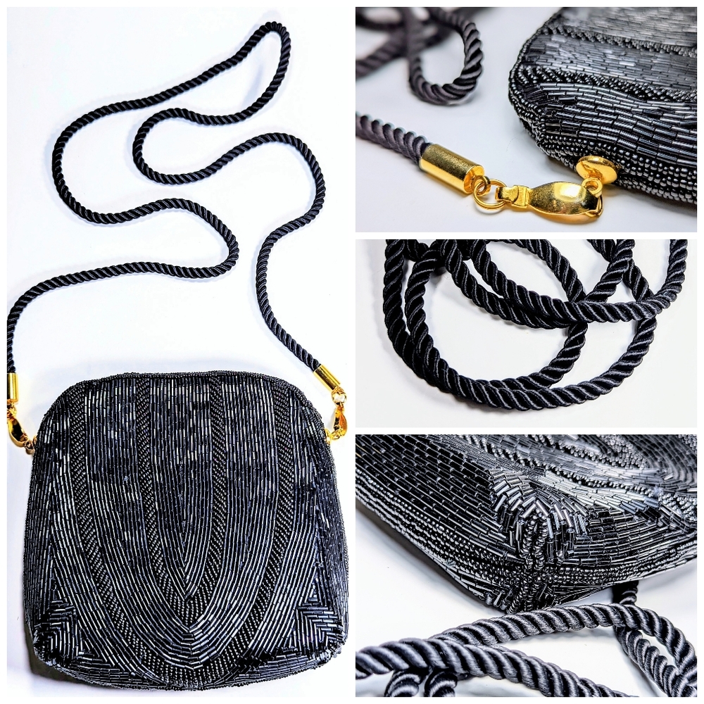 Vintage Art Deco Style Fully Beaded Evening Bag